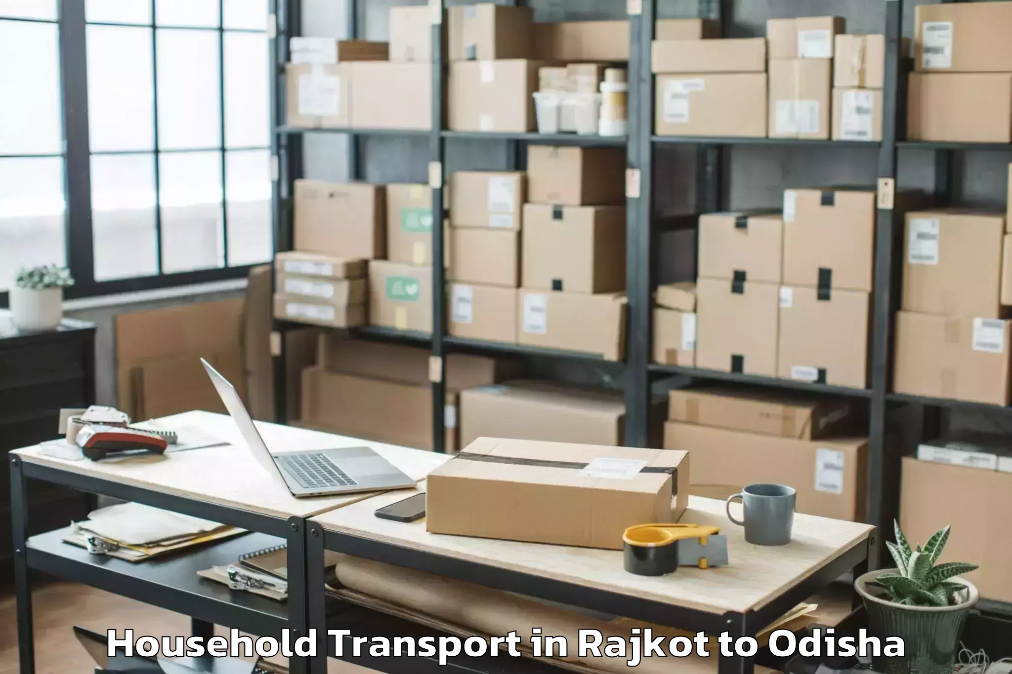 Affordable Rajkot to Khordha Household Transport